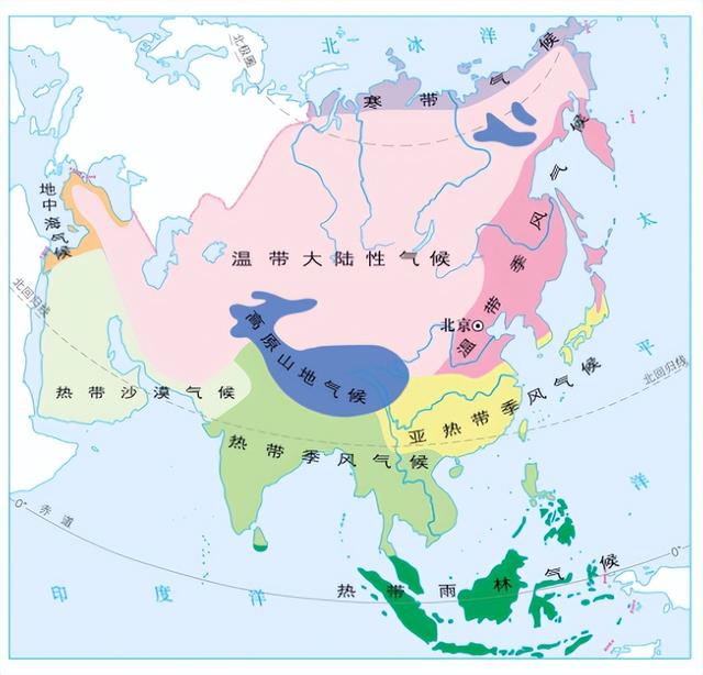 七年级下册第五章——亚洲的位置和范围